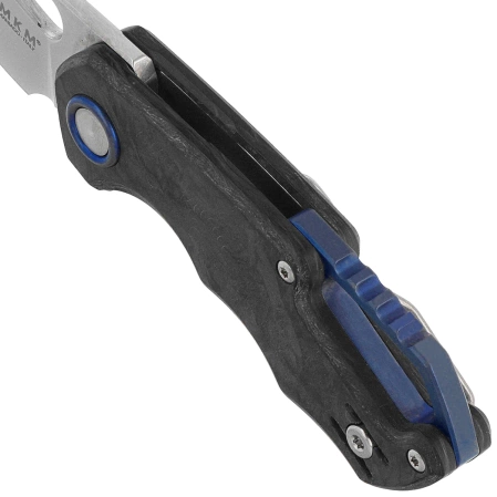 MKM Isonzo Hawkbill Knife Marble Carbon Fiber, Satin M390 by Jesper Voxnæs (MK FX03M-1CM)