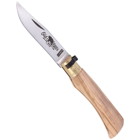 Nóż składany Antonini Old Bear Classical M Olive Wood, Satin C70 (9306/19_LU)