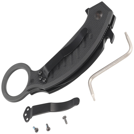 Nóż FOX PikAL / Karambit Black G10, Black Idroglider N690Co by Giuliano Ron (FX-826)