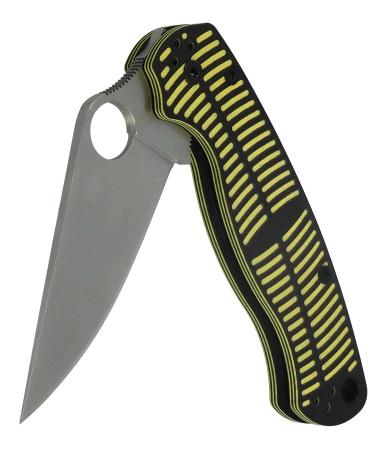 Spyderco Para Military 2 Salt Knife Yellow/Black G10, Satin MagnaCut by Sal, Eric Glesser (C81GBKYLMCP2)