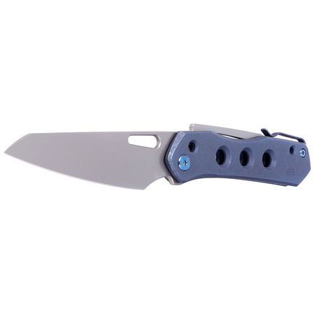 WE Knife Vision R Blue Titanium, Silver Bead Blasted CPM 20CV by Snecx Tan (WE21031-3)