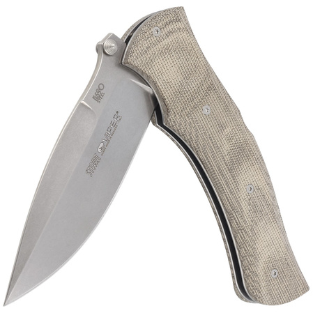 Viper Start Green Canvas Micarta, Stonewashed N690 by Fabrizio Silvestrelli Knife (V5850CV)