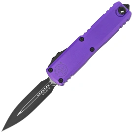 Microtech UTX-85 Gen IV D/E OTF Knife Purple Aluminum, Black M390MK by Tony Marfione (12324-1PU)