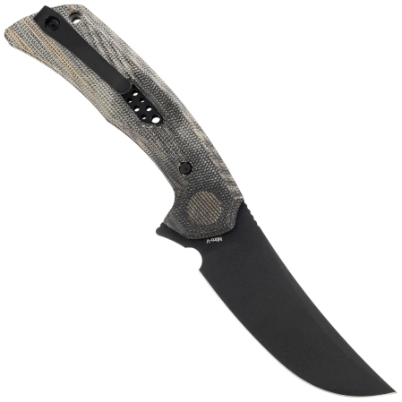 Nóż składany Reate PL-7 Green / Black Micarta, Black PVD Nitro-V (PL-7 GRBKM PVD)