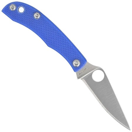 Spyderco Honeybee Knife Blue G10, Satin 12C27 (C137GBLP)
