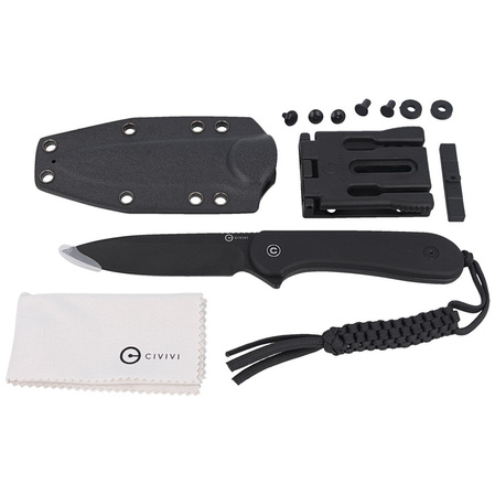 Nóż Civivi Elementum Fixed Tactical Black G10, Black Stonewashed D2 (C2105A)