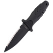 Fox Tactical Elementum Dagger S/E Black PP/TPE Knife, Black Idroglider P/S N690Co (FX-647 S)
