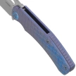 Nóż składany Kubey Sylow Blue Titanium, Stonewashed 14C28N by James Lowe (KU260B)