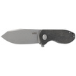 Kubey Knife Master Chief Black Micarta, Bead Blast AUS-10 by Keanu Alfaro (KU358H)