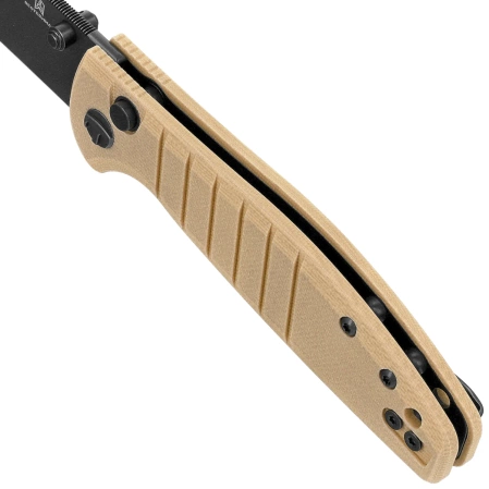 Nóż składany Bestechman Goodboy Jr. Khaki G10, Black PVD D2 by Keanu Alfaro (BMK10F)