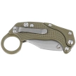 Nóż grawitacyjny Reate EXO-K Gravity Karambit Green Aluminium, Stonewashed N690