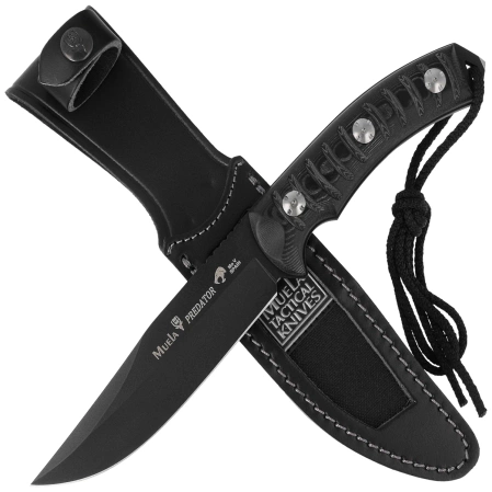 Muela Predator-14N Knife Black Micarta, Black PTFE X50CrMoV15