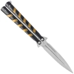 Nóż motylkowy Third Decor Habitat Balisong Black/Bronze Stainless Steel, Satin 420 (16100Y)