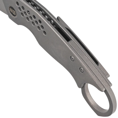 WE Knife Envisage Gray Titanium, Gray Stonewashed CPM 20CV by Tuffknives (WE22013-1)