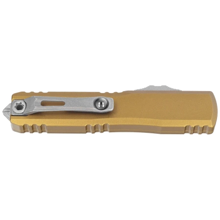 Nóż automatyczny OTF Microtech Ultratech Gen IV D/E Tan Aluminium, Apocalyptic M390MK by Tony Marfione (11224-10APTA)