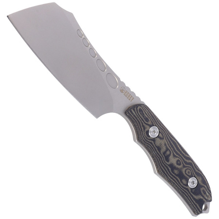 Nóż Kubey Knife Aiden, Black Micarta, Sand Blasted D2 by Damiano Dall'Amico (KU341A)