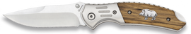 Nóż składany Albainox Wild Boar Zebra Wood, Satin 3Cr13Mov (18795)