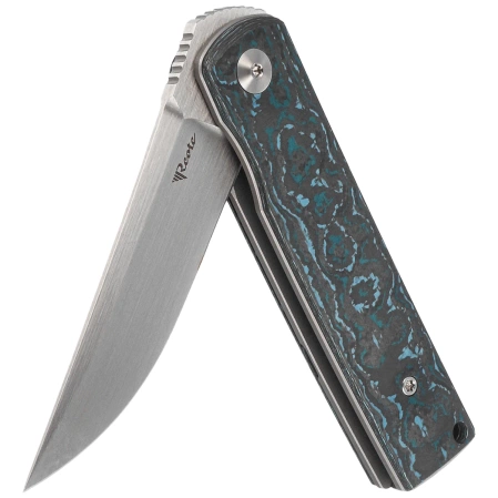 Nóż składany Reate Bushido Titanium/Arctic Storm Fat Carbon, Hand Satin M390 (BSO.ARS.SAT)