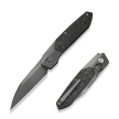 WeKnife Brr15 Gray Titanium/Shredded Carbon Fiber, Polished Gray M390 by Rafal Brzeski (WE24007-3)