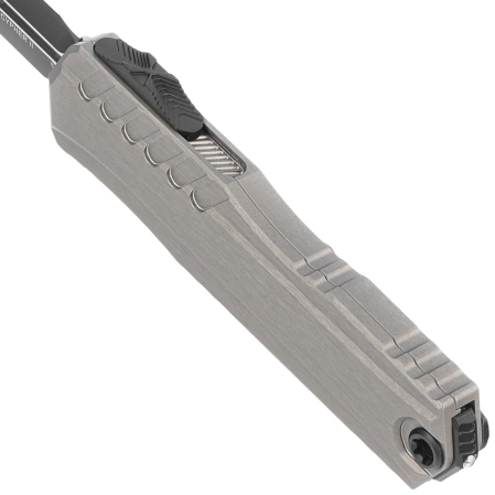 Nóż automatyczny OTF Microtech Cypher II D/E Natural Clear Aluminium, Black M390MK by Deryk Munroe and Tony Marfione (1242-1NC)