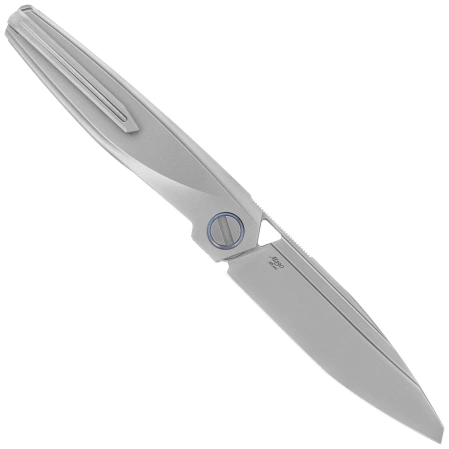 Nóż składany Rike Knife Baidi T Titanium/Red Carbon Fiber, Bead Blasted M390 (RK-Baidi-T-P/RCF)