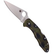 Nóż składany Spyderco Delica 4 FRN Zome Green, Plain VG-10 (C11ZFPGR)