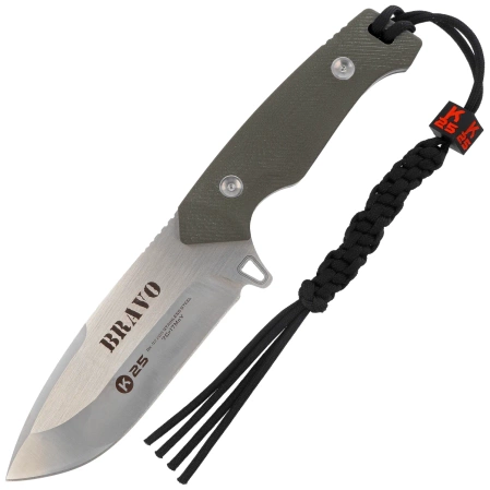 Nóż K25 Bravo Green G10, Satin/Brushed 7Cr17Mov (32260)