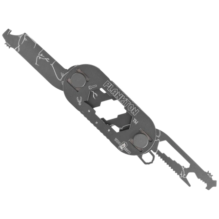 MultiTool Turq Gear Plankton Set (Tool No.1, 2, 3 , 4, 5,  Clips, T-25 Torx Bits, System-M srew set, washers) Cerakote Graphite Black Stainless Steel