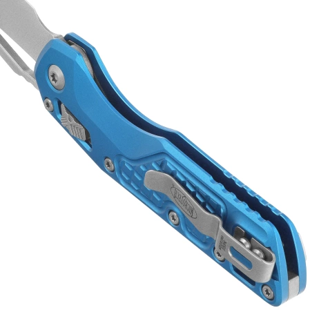 Nóż składany Microtech MSI S/E Ram-Lok Blue Frag Aluminium, Stonewashed M390MK by Tony Marfione (210-10FRBL)