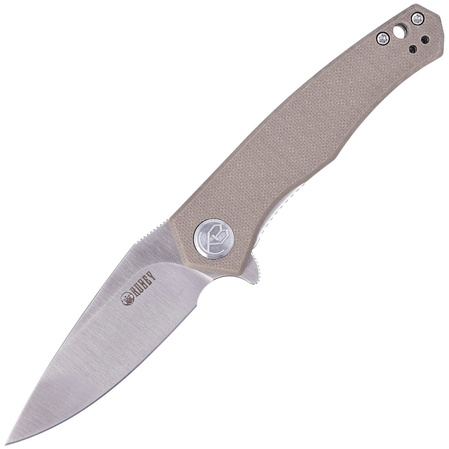 Kubey Knife Cadmus Tan G10, Satin D2 by Max (KU055C)