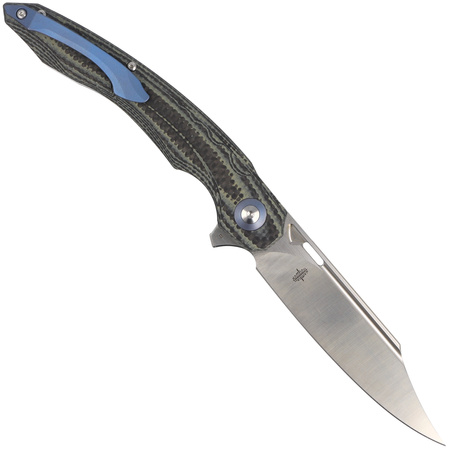 Bestech Knife Fanga Carbon Fiber / Beige G10, Satin D2 by Kombou (BG18D)