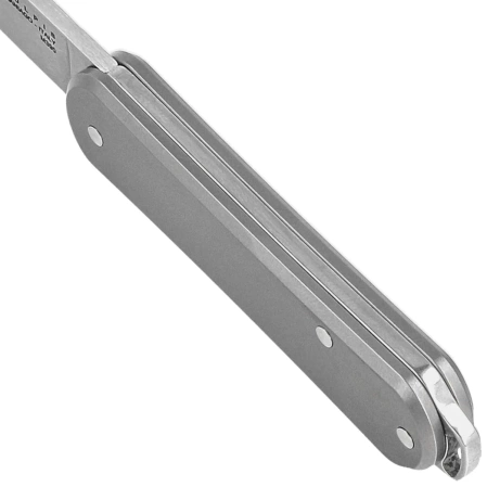 Fox Vulpis Pocket Knife Sandblasted Titanium, Polished M390 (FX-VP108 TI)