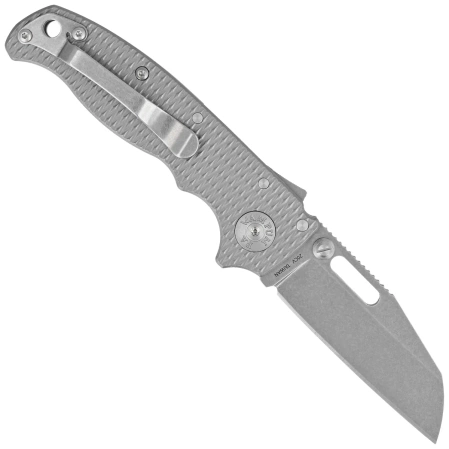 Nóż składany Demko AD20.5 Shark Foot Milled Titanium, Stonewashed CPM 20CV by Andrew Demko (205-20CV-TI-TEX-SF)