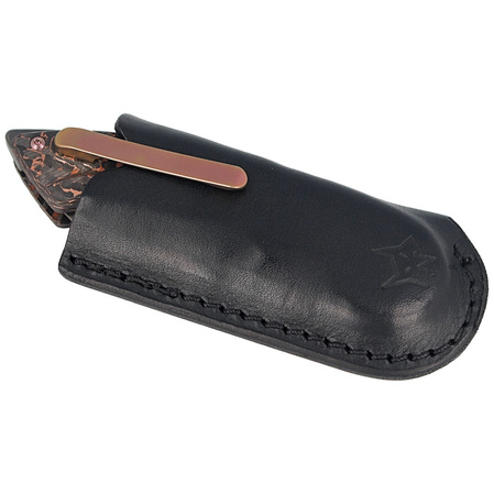 FOX Radius Carbon Fiber/Copper, Black PVD M390 by Denis Simonutti knife (FX-550 CFB)