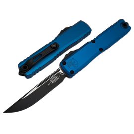 Microtech Ultratech Gen IV S/E Blue Aluminum, Black M390MK by Tony Marfione (11214-1BL)