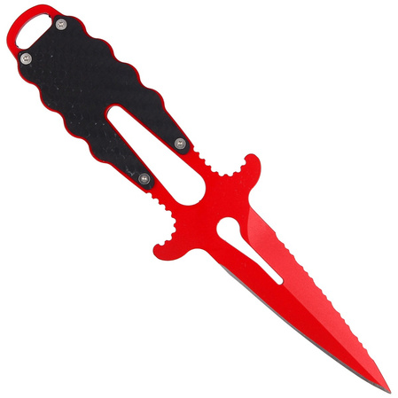 Nóż nurkowy MAC Apnea 9 Carbon Fiber, Red PTFE W 1.4060 (APN09.CF)