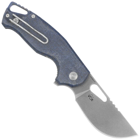 MKM Vincent Knife Denim Canvas Micarta, Stonewashed MagnaCut by Jesper Voxnaesi (MK VCM-DC)