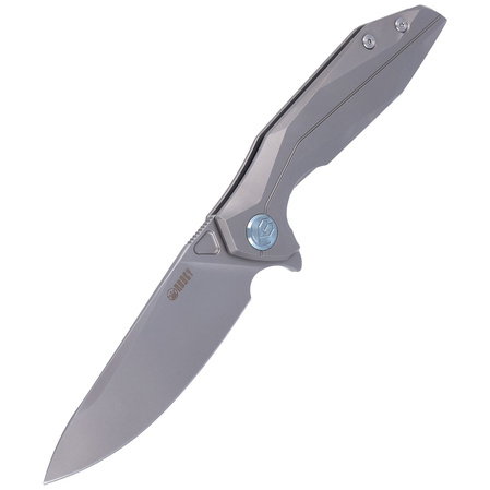 Nóż składany Kubey Nova Frame Lock Gray Titanium, Beadblasted 14C28N (KB235F)