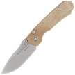 Remette Rhino MC319BR Knife Brown Micarta, Stonewashed 14C28N