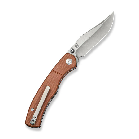 Nóż składany Civivi Clingman Brown Canvas Micarta, Satin Nitro-V by Taylor Martin Best Damn EDC (C23065-3)