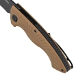 Kubey Timberwolf Knife Tan G10, Blackwashed 14C28N (KU208H)