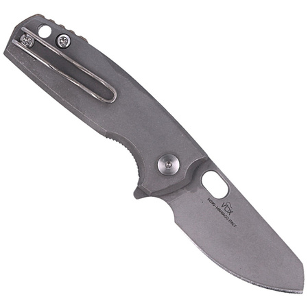 Fox Baby Core Stonewashed Titanium Knife, Stonewashed M390 by Jesper Voxnæs (FX-608 TI)