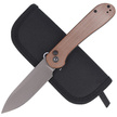 Nóż CIVIVI Button Lock Elementum Brown Micarta, Gray Stonewashed (C2103D)