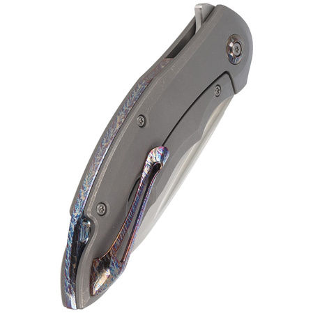 WE Knife Makani LE No 149/200 Gray Titanium / Aluminum Foil Carbon Fiber, Hand Rubbed Satin CPM 20CV by Anton Tkachenko (WE21048B- 2)