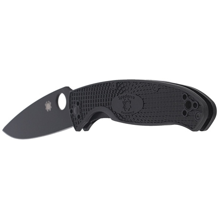 Spyderco Resilience Lightweight, Black Blade Plain 8Cr13MoV Folding Knife (C142PBBK)