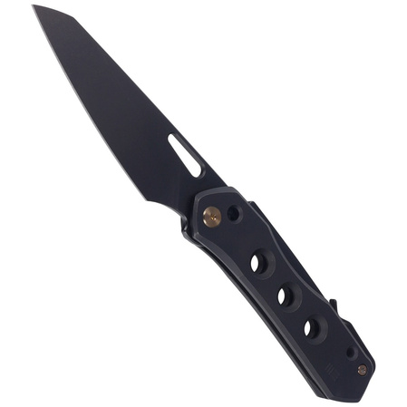 Nóż składany WE Knife Vision R Black Titanium, Black Stonewashed CPM 20CV by Snecx Tan (WE21031-2)