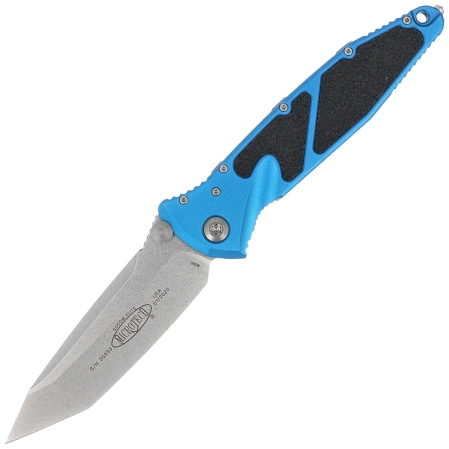 Microtech Socom Elite T/E-M Knife Blue Aluminum, Stonewashed M390 by Tony Marfione (161-10BL)