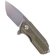 Kubey Knife Campe, Striped Green G10, Sandblast D2 (KU203E)