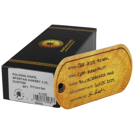 Nóż składany Spartan Blades Harsey 3.25 Folder Regal Titanium, Stonewashed MagnaCut by William W. Harsey (SF10 Custom Regal)