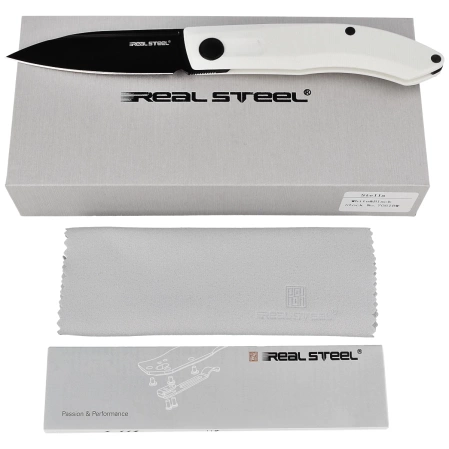 Nóż składany Real Steel Stella White G10, Blackwash VG-10 by Poltergeist Works (7051BW)